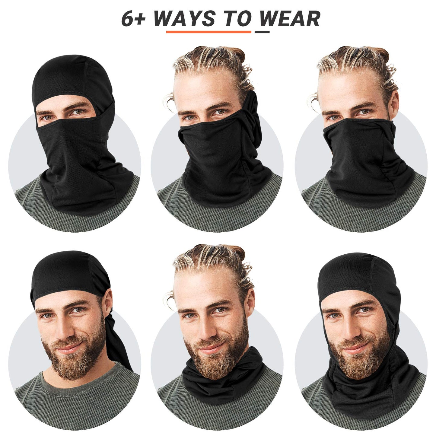 KIICEILING Camouflage Balaclava Mask, Hiking Scarves, Tactical Mask, Thin, Multicam Bandana,