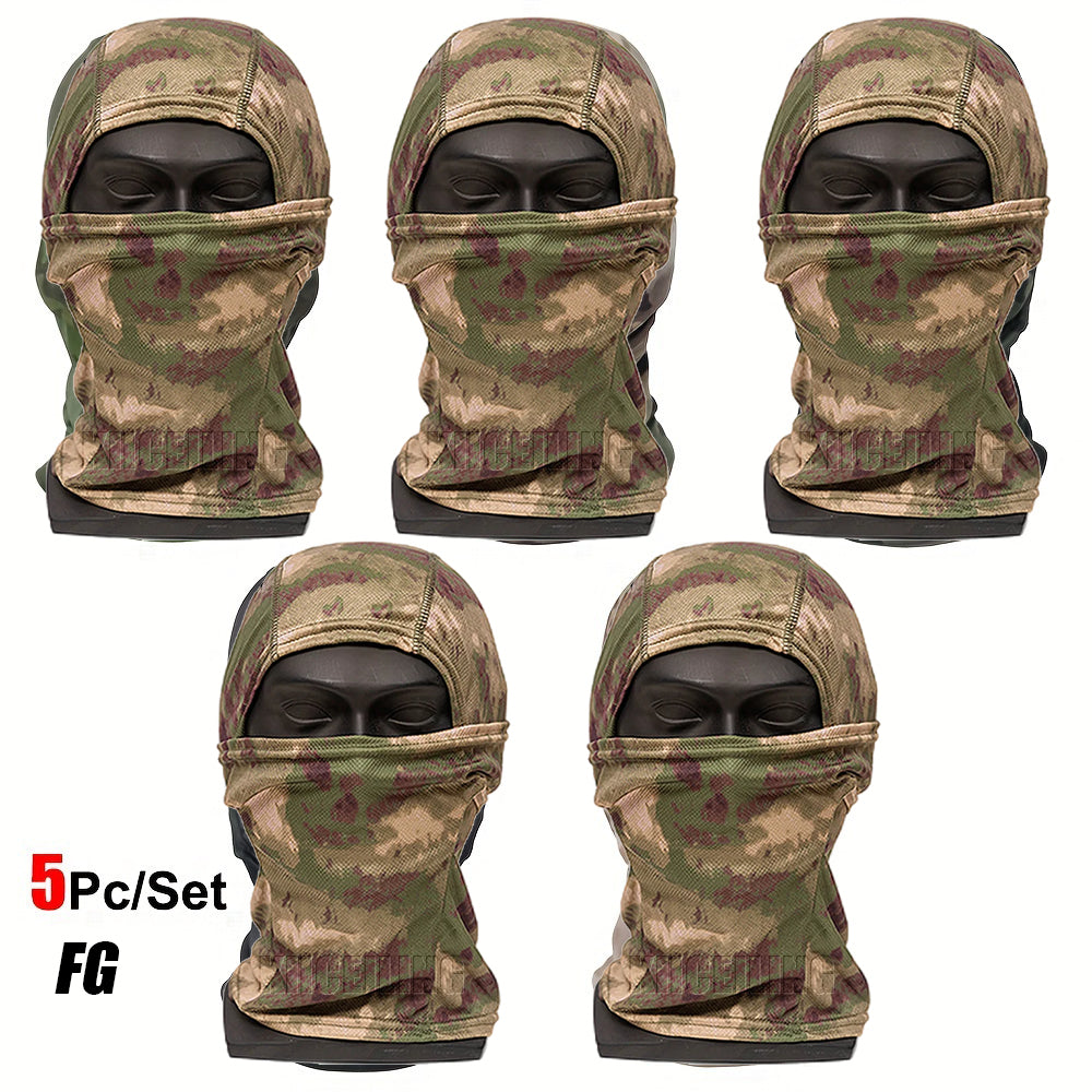KIICEILING Camouflage Balaclava Mask, Hiking Scarves, Tactical Mask, Thin, Multicam Bandana,