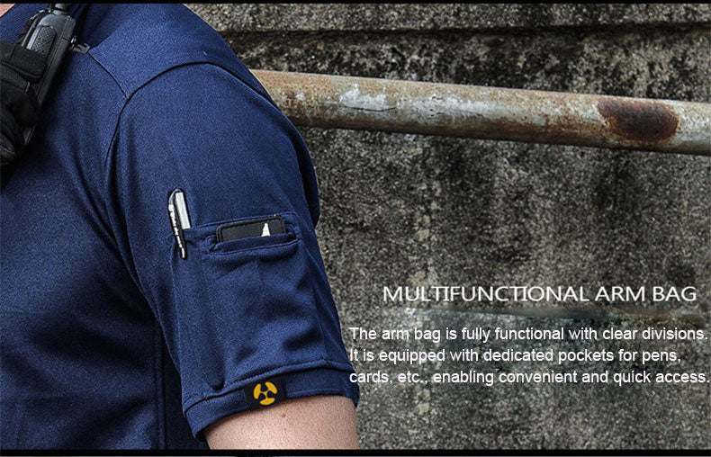 MP-POLO Lapel Polo Shirt, Short Sleeved Outdoor Quick Drying Men's Sports Sweatshirt, Tactical T-shirt, Fitness Training