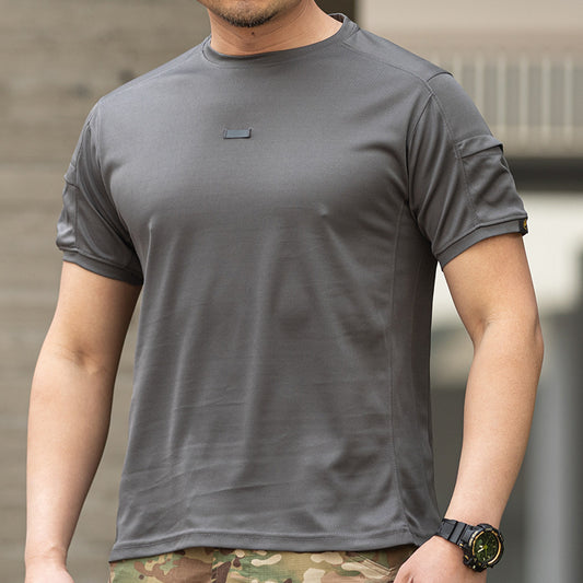 MP-YR Round Neck 2nd Quick Drying Short Sleeved Men's Summer Tactical Outdoor Pocket T-shirt