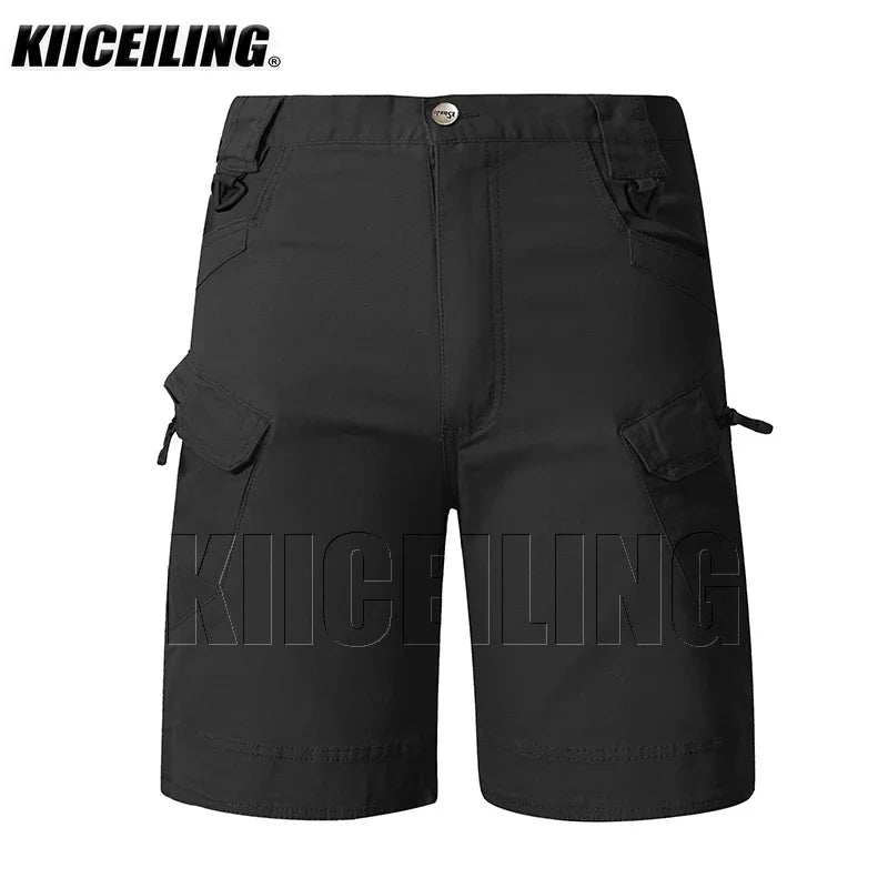 KIICEILING QBS-K7 Summer Canvas Hiking Shorts for Men