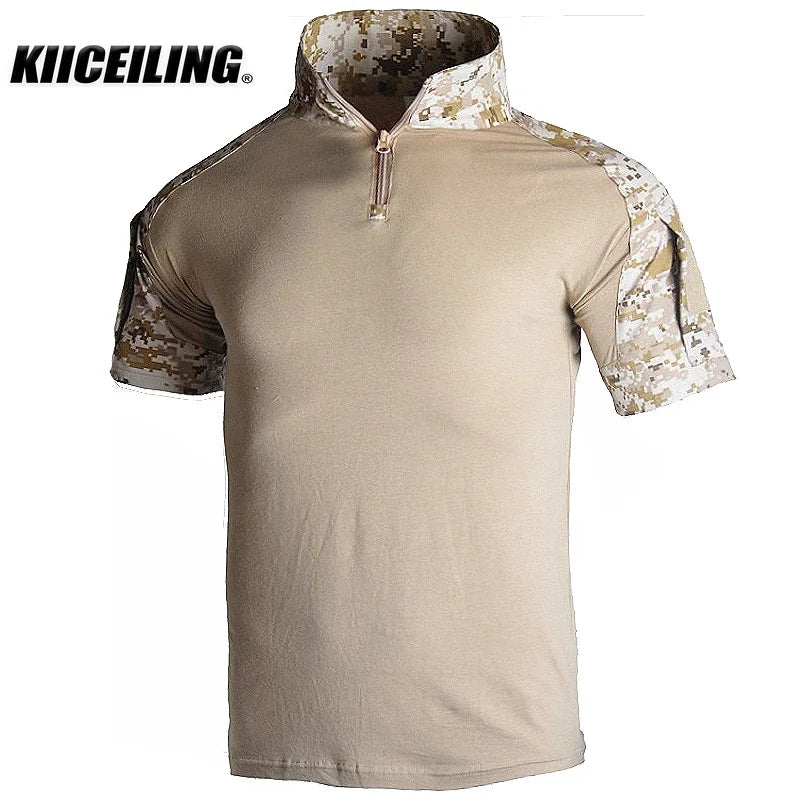 KIICEILING-Summer, FG2 Camouflage Short Sleeve T-Shirt for Men