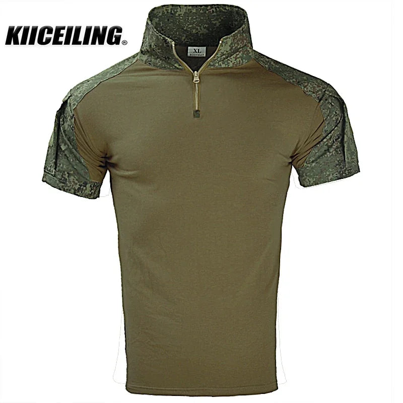 KIICEILING-Summer, FG2 Camouflage Short Sleeve T-Shirt for Men