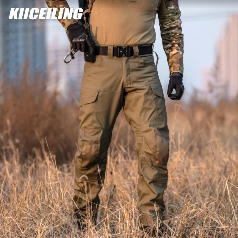 KIICEILING MP-GJZ1 Tactical Pants Work Ripstop Water-resistant Trousers