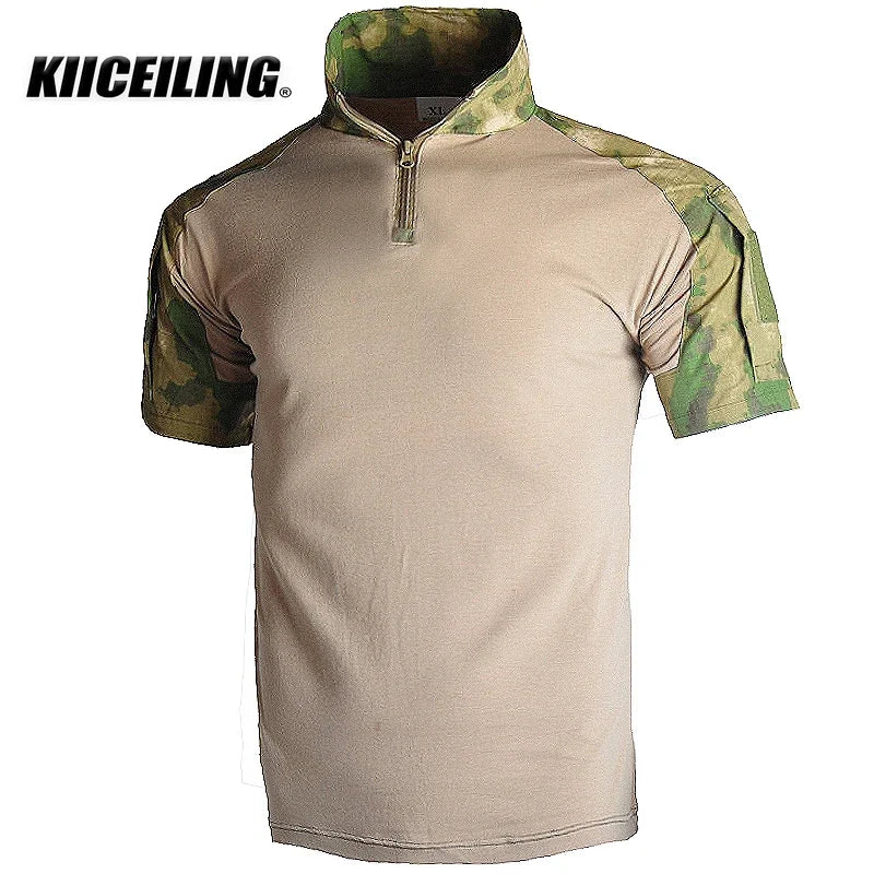 KIICEILING-Summer, FG2 Camouflage Short Sleeve T-Shirt for Men