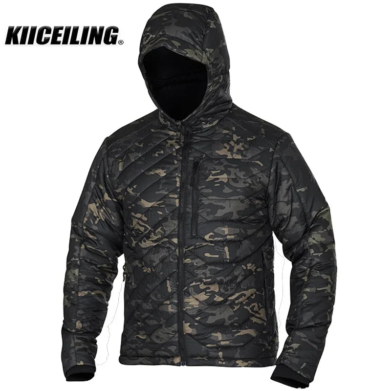 KIICEILING MP-ESG Hiking Down Tactical Jackets For Men Winter Warm Coat