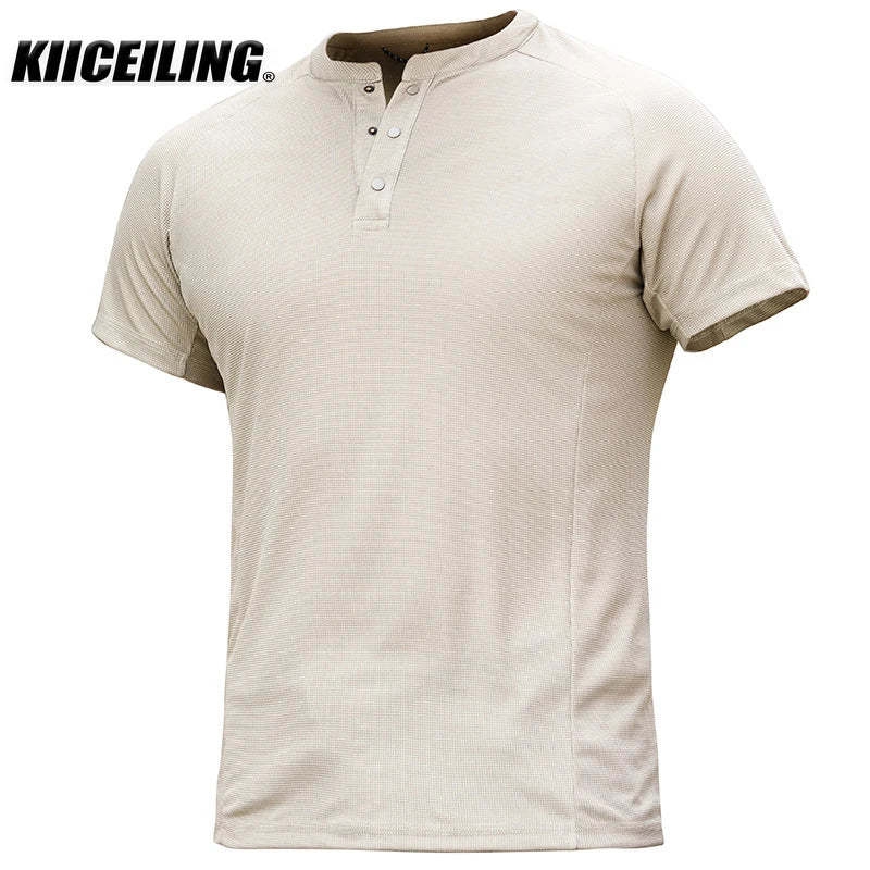 KIICEILING MP-HL Summer Quick Dry Stretch Men's Breathable Short Sleeve T-shirt