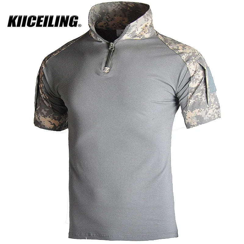 KIICEILING-Summer, FG2 Camouflage Short Sleeve T-Shirt for Men