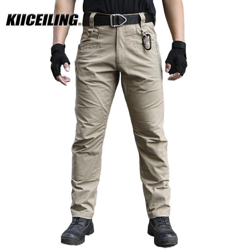 KIICEILING MP-QZ Tactical Pants Stretch Waterproof Ripstop Trousers