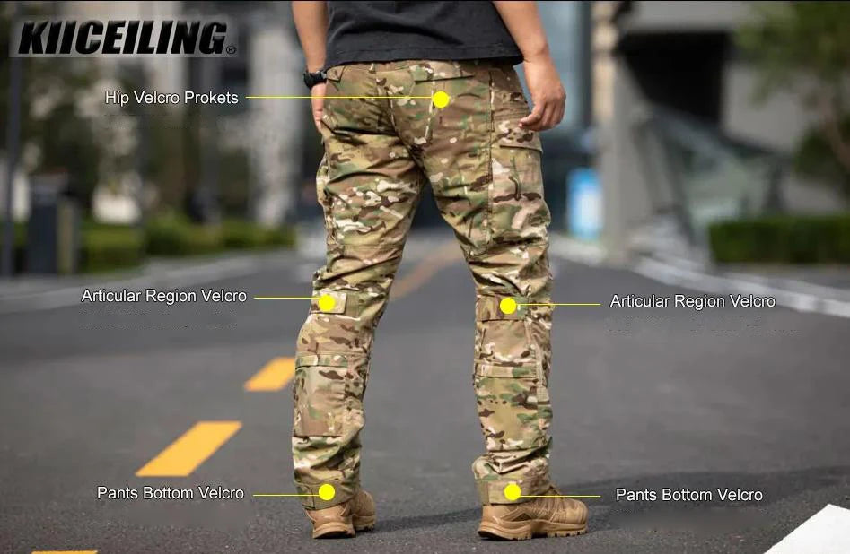 KIICEILING MP-G4 Tactical Pants With Knee Pads