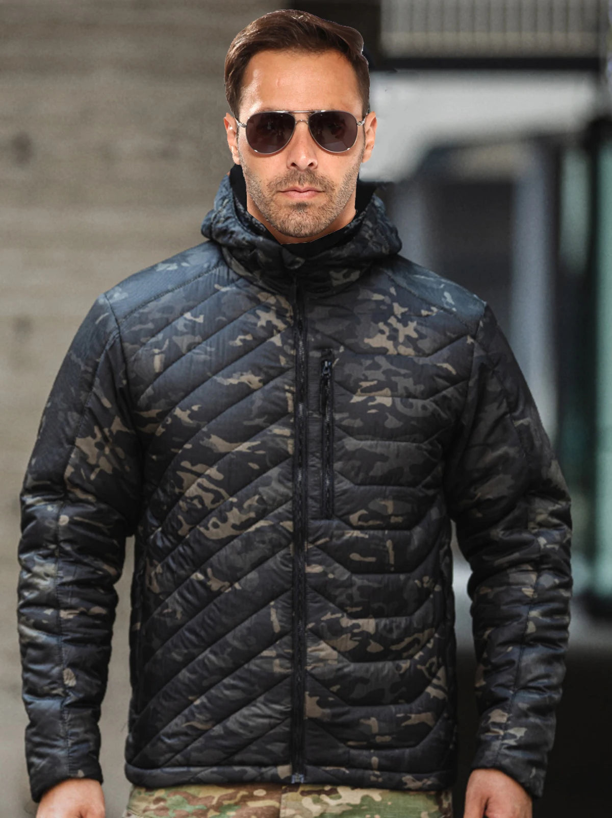 KIICEILING MP-ESG Hiking Down Tactical Jackets For Men Winter Warm Coat