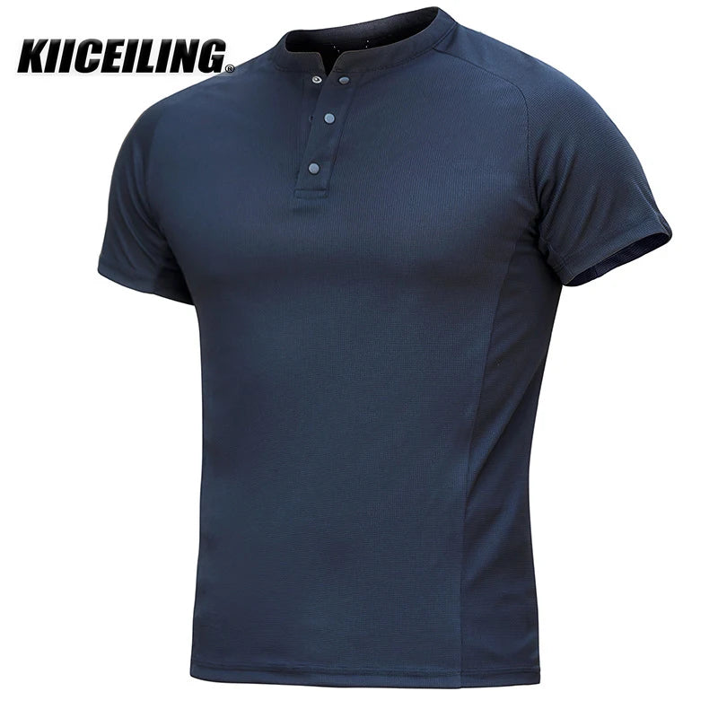 KIICEILING MP-HL Summer Quick Dry Stretch Men's Breathable Short Sleeve T-shirt