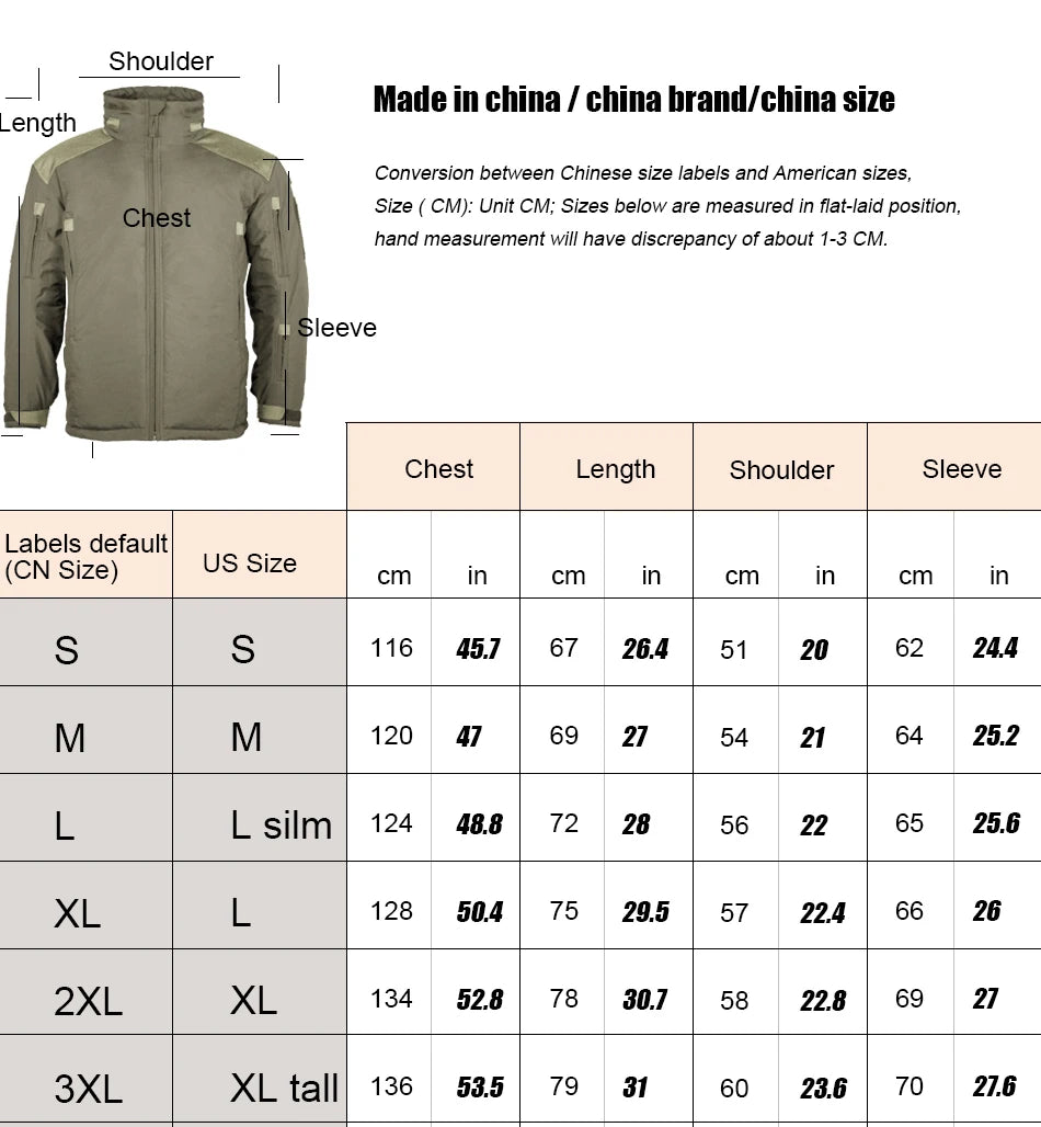 KIICEILING MP-K4.0 Winter Tactical Jacket Down