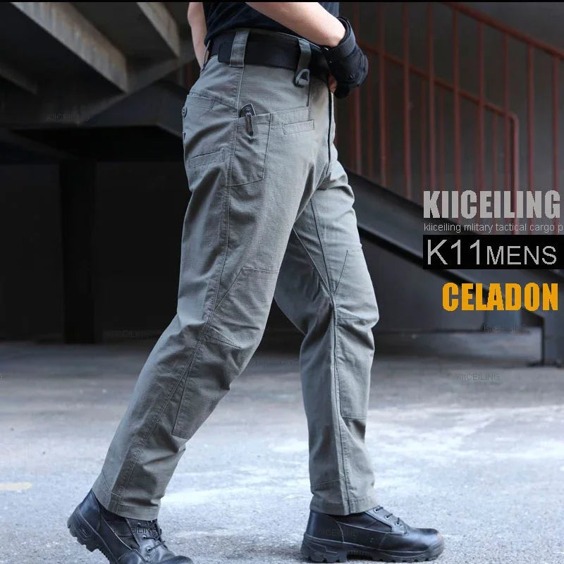 KIICEILING MP-QZ Tactical Pants Stretch Waterproof Ripstop Trousers