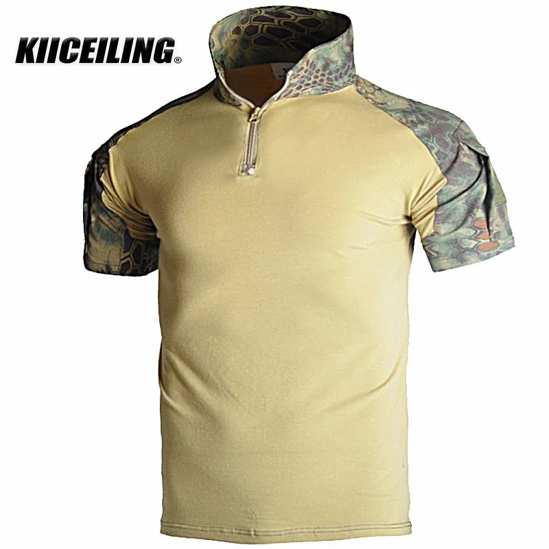 KIICEILING-Summer, FG2 Camouflage Short Sleeve T-Shirt for Men