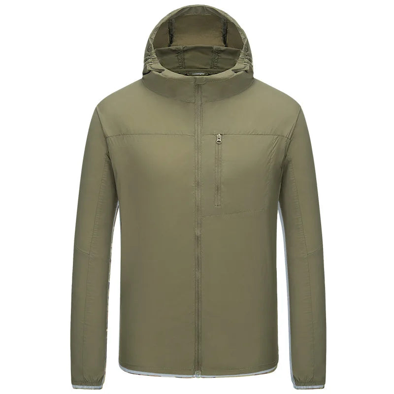 KIICEILING MP-ZP Summer Men's Tactical Jacket Sun Protection Clothes Thin Stretch Quick Dry Breathable Hooded Windbreaker Coat Tops