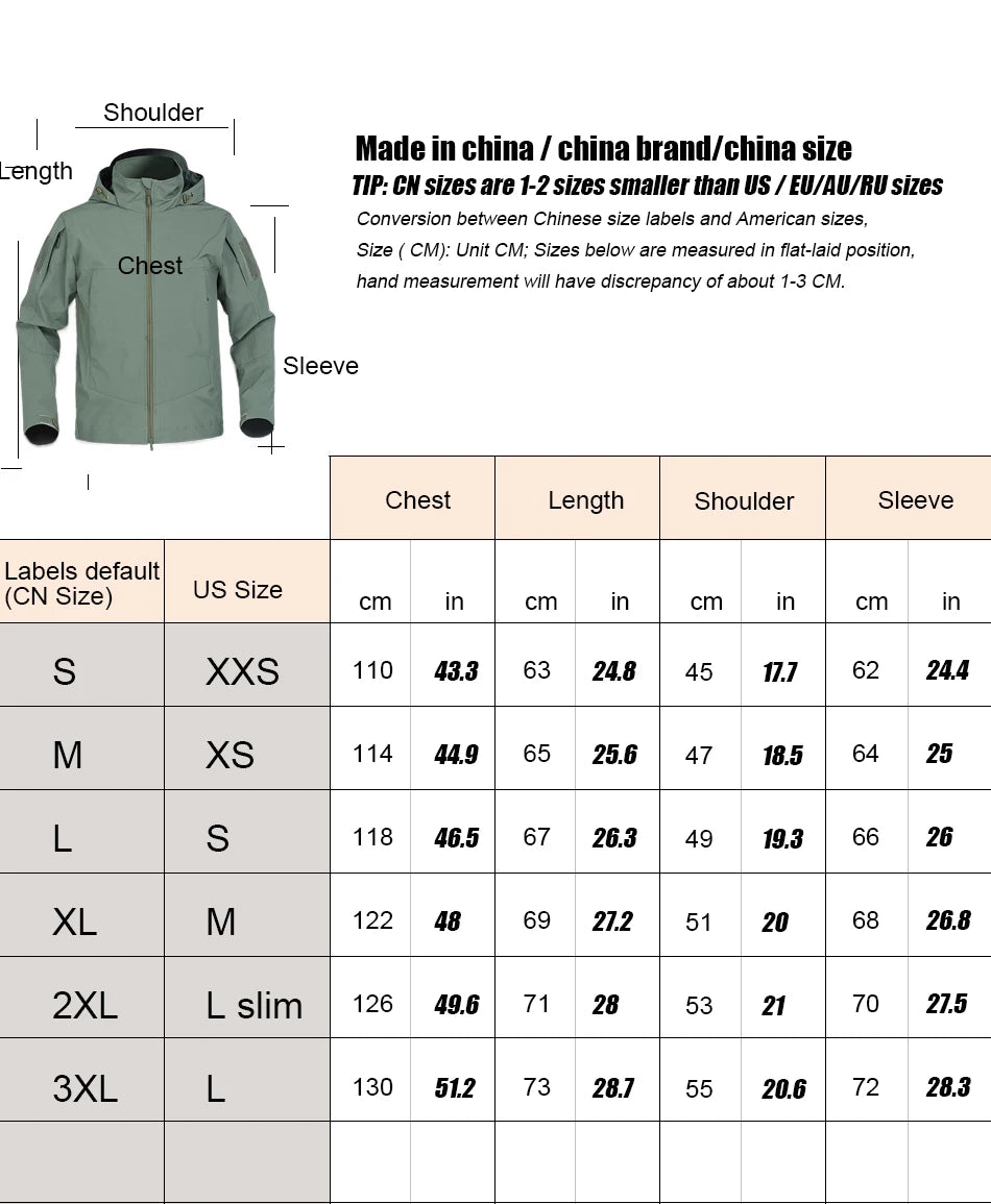 KIICELING MP-ZZG Tactical Jackets, Softshell Jacket Men