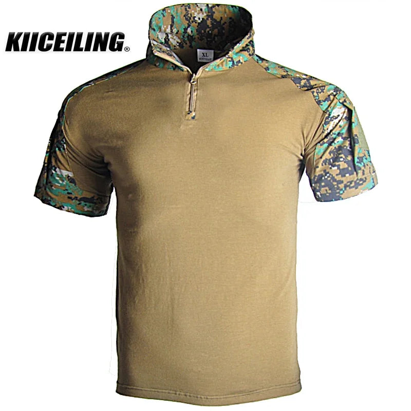 KIICEILING-Summer, FG2 Camouflage Short Sleeve T-Shirt for Men