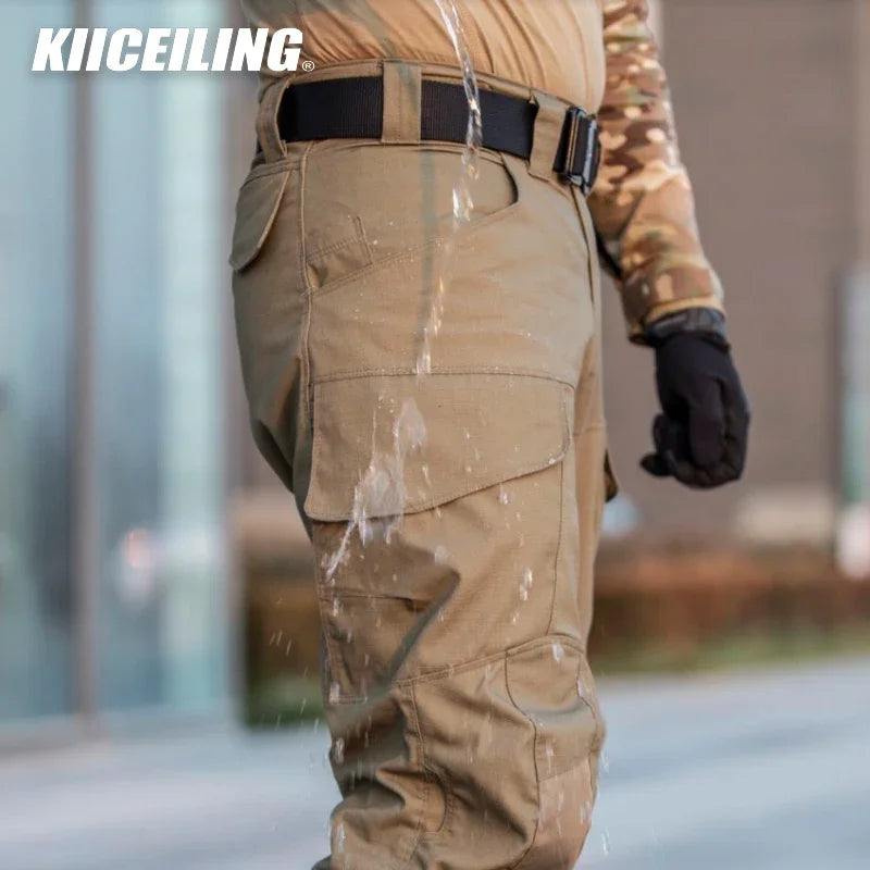 KIICEILING MP-GJZ1 Tactical Pants Work Ripstop Water-resistant Trousers