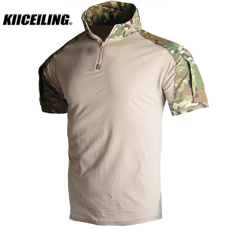 KIICEILING-Summer, FG2 Camouflage Short Sleeve T-Shirt for Men