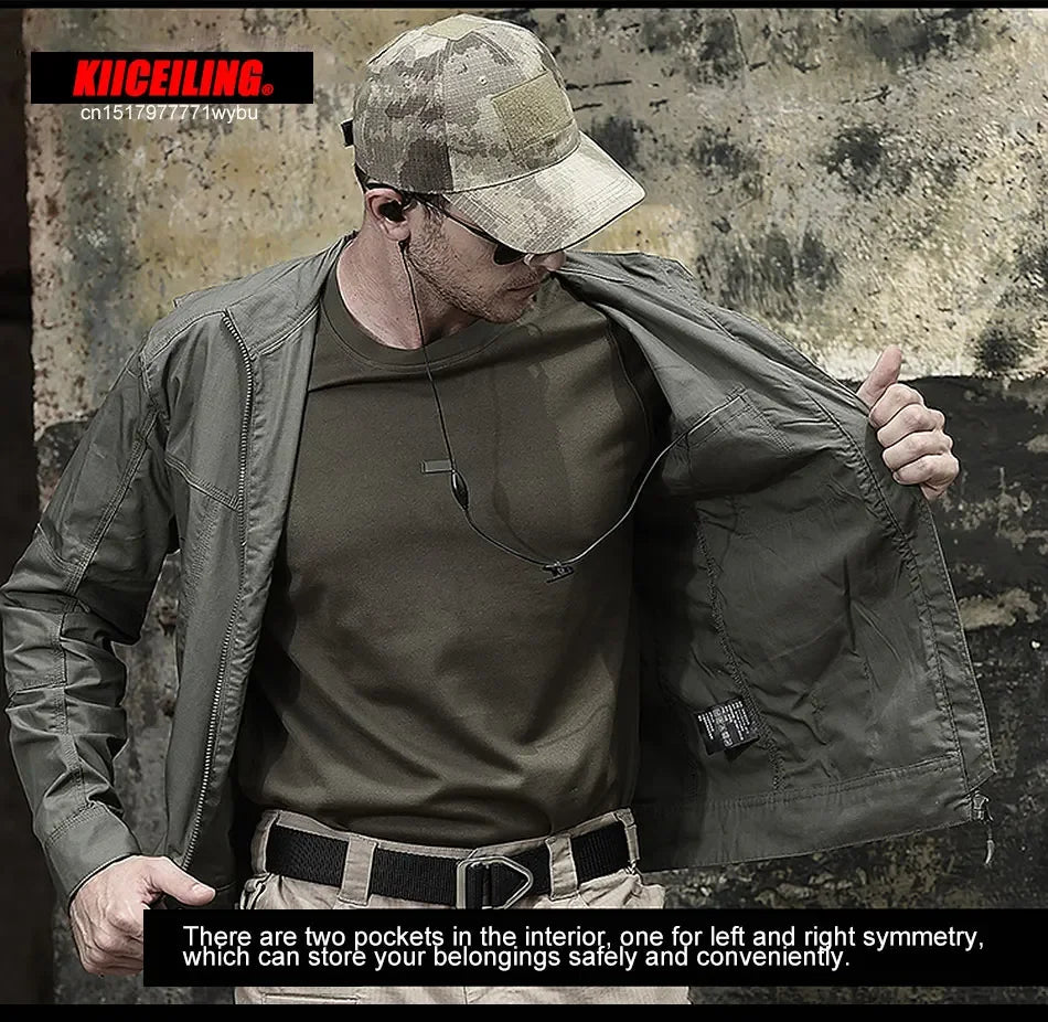 KIICEILING MP-CK Tactical Jackets For Men Ripstop