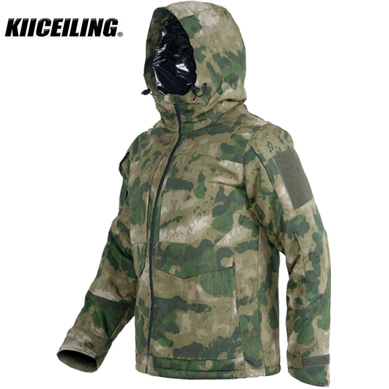 KIICEILING M65 Hiking Down Tactical Jackets for Men Winter Coat