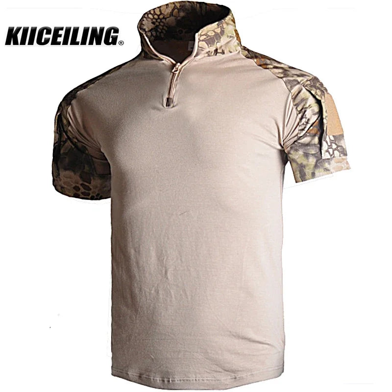 KIICEILING-Summer, FG2 Camouflage Short Sleeve T-Shirt for Men