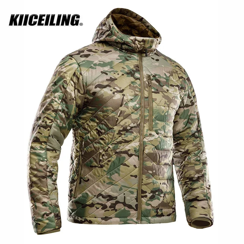 KIICEILING MP-ESG Hiking Down Tactical Jackets For Men Winter Warm Coat