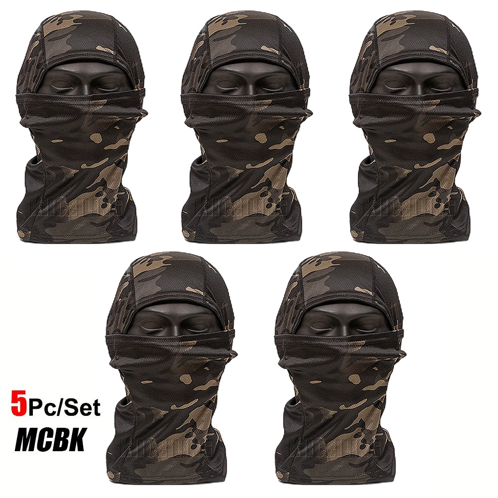 KIICEILING Camouflage Balaclava Mask, Hiking Scarves, Tactical Mask, Thin, Multicam Bandana,