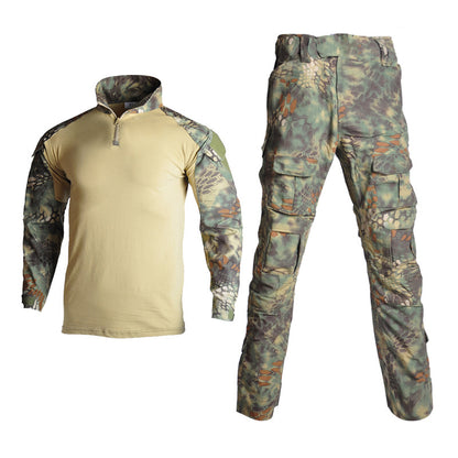 KIICEILING G2 Tactical Long Sleeve Shirt / Combat Pants With Knee Pads（CN S-3XL）(US XXS-XL)