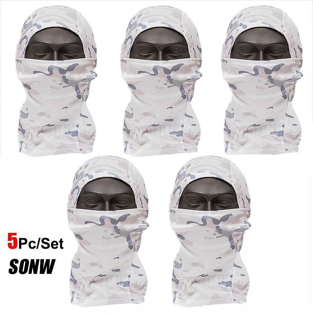 KIICEILING Camouflage Balaclava Mask, Hiking Scarves, Tactical Mask, Thin, Multicam Bandana,