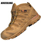KIICEILING K3D Hiking Shoes Tactical Boots for Men Leather Army Military Boot Combat Desert Male Shoes Work Duty Safety Sneakers