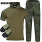 KIICEILING G2 Short Sleeves T-shirt And Pants With Knee Pads (CN S-3XL)
