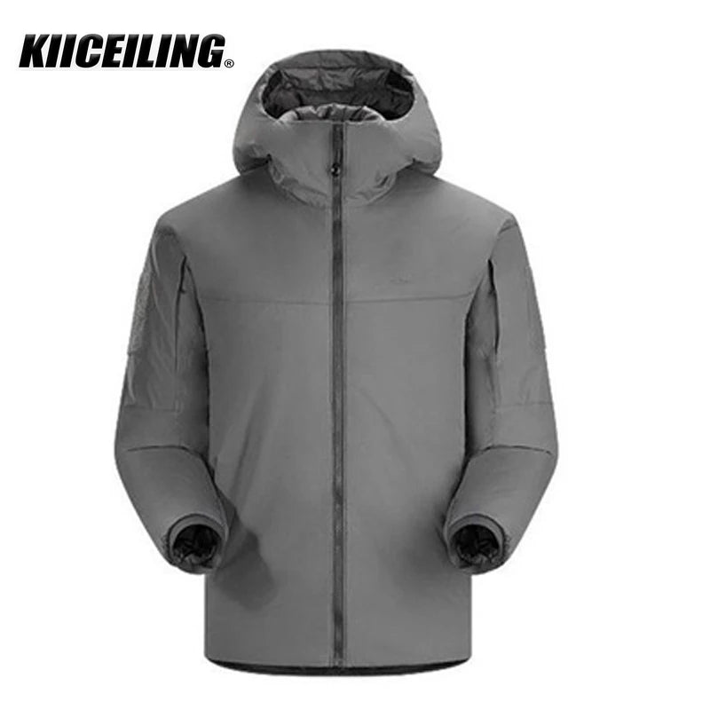 KIICEILING MP-G2.1  Tactical Jacket Hoody Winter Warm Hiking Down Outdoor Sports Camping Fishing Coat Water-resistant Windproof