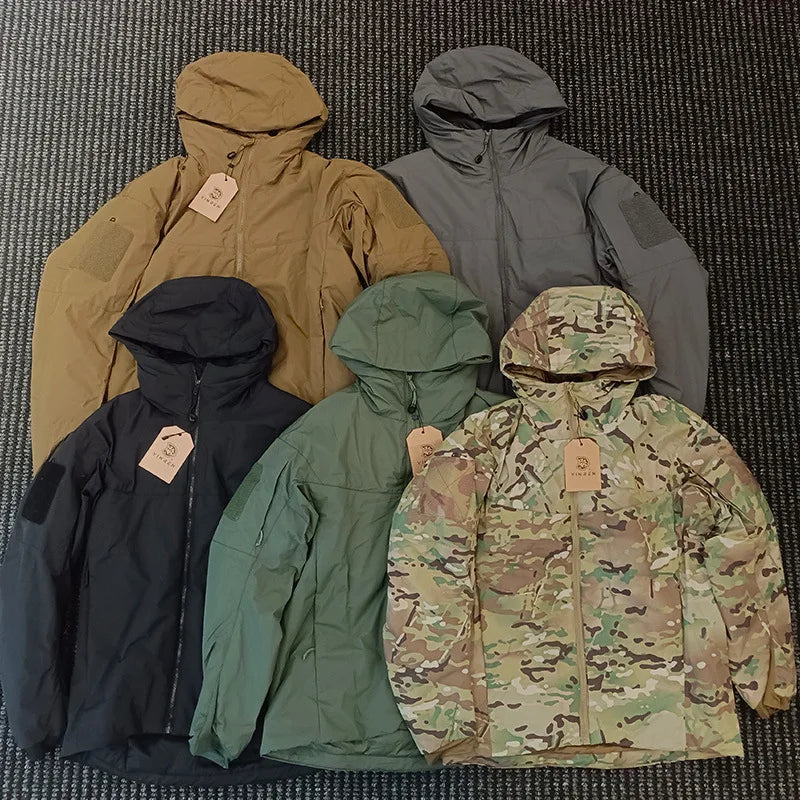 KIICEILING MP-G2.1  Tactical Jacket Hoody Winter Warm Hiking Down Outdoor Sports Camping Fishing Coat Water-resistant Windproof