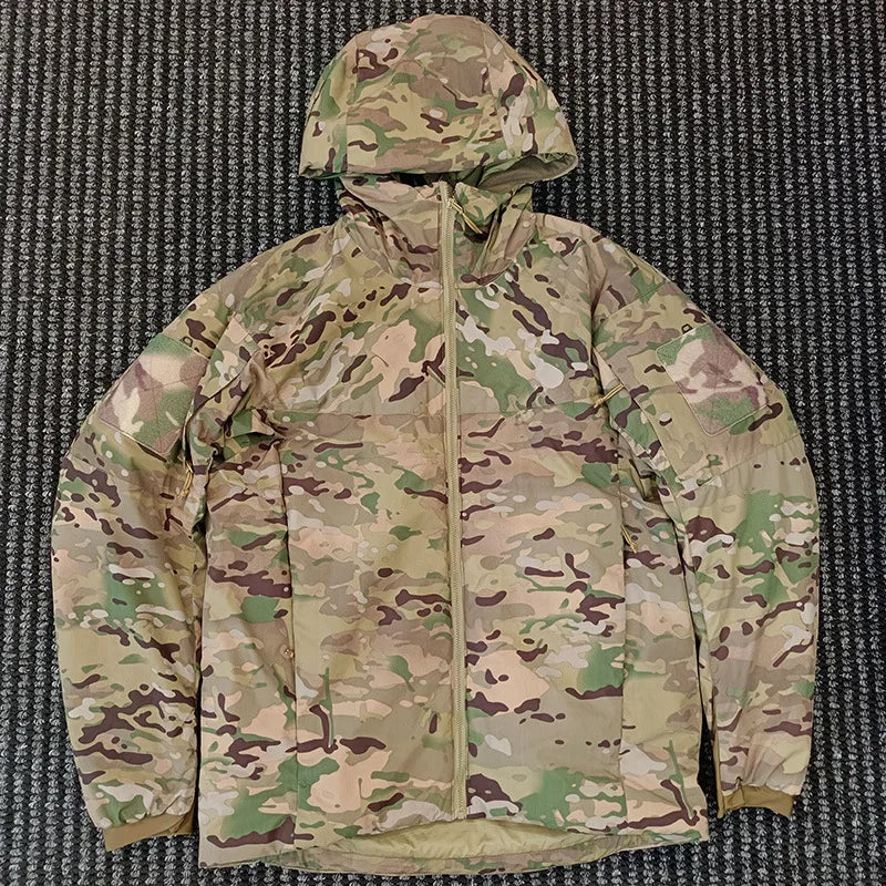 KIICEILING MP-G2.1  Tactical Jacket Hoody Winter Warm Hiking Down Outdoor Sports Camping Fishing Coat Water-resistant Windproof