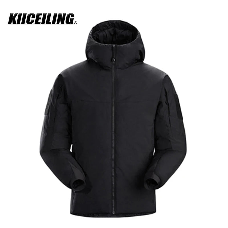 KIICEILING MP-G2.1  Tactical Jacket Hoody Winter Warm Hiking Down Outdoor Sports Camping Fishing Coat Water-resistant Windproof