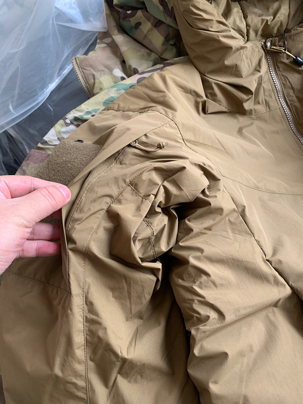 KIICEILING MP-G2.1  Tactical Jacket Hoody Winter Warm Hiking Down Outdoor Sports Camping Fishing Coat Water-resistant Windproof
