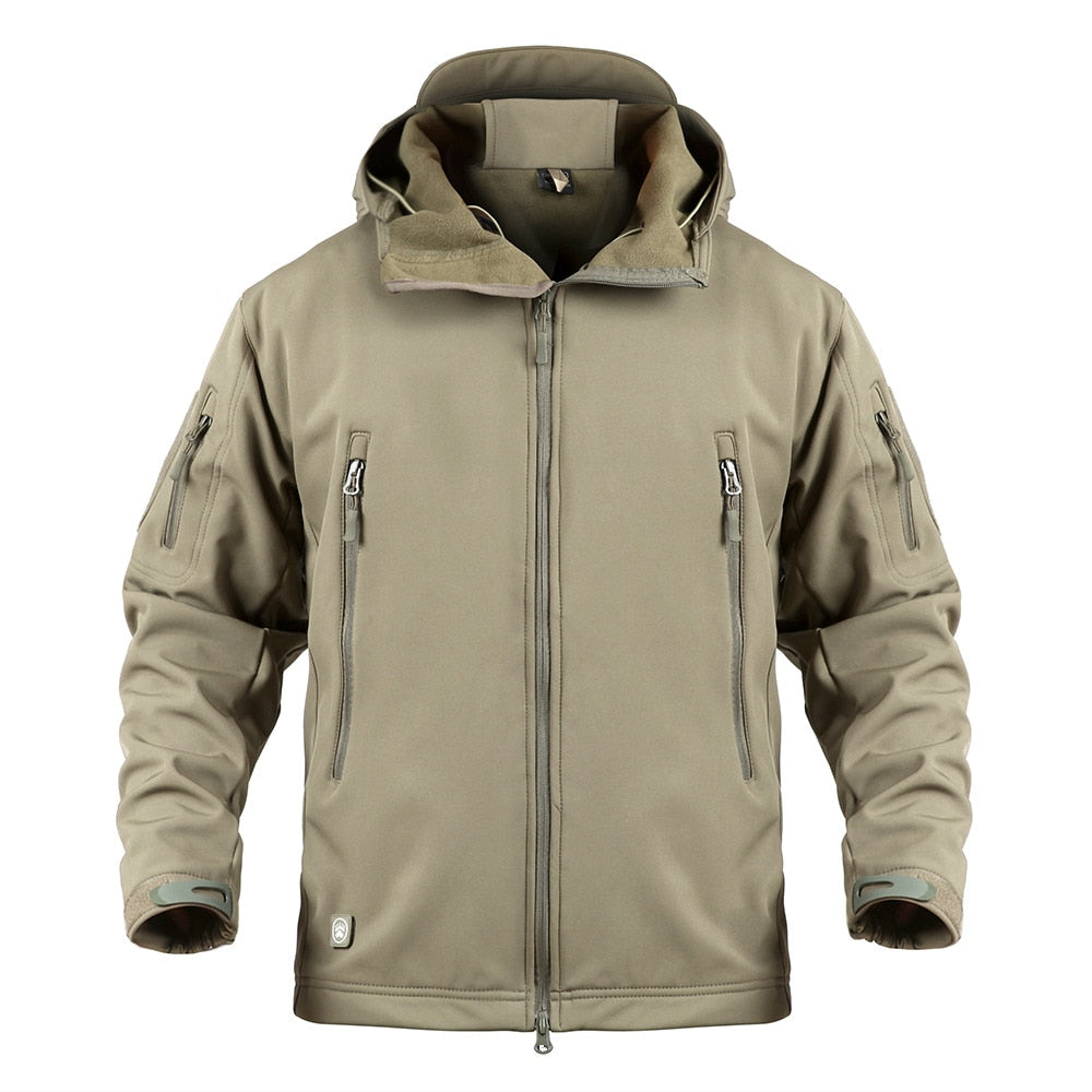 KIICEILING SYP Winter Softshell Fleece lining Jackets With Hooded