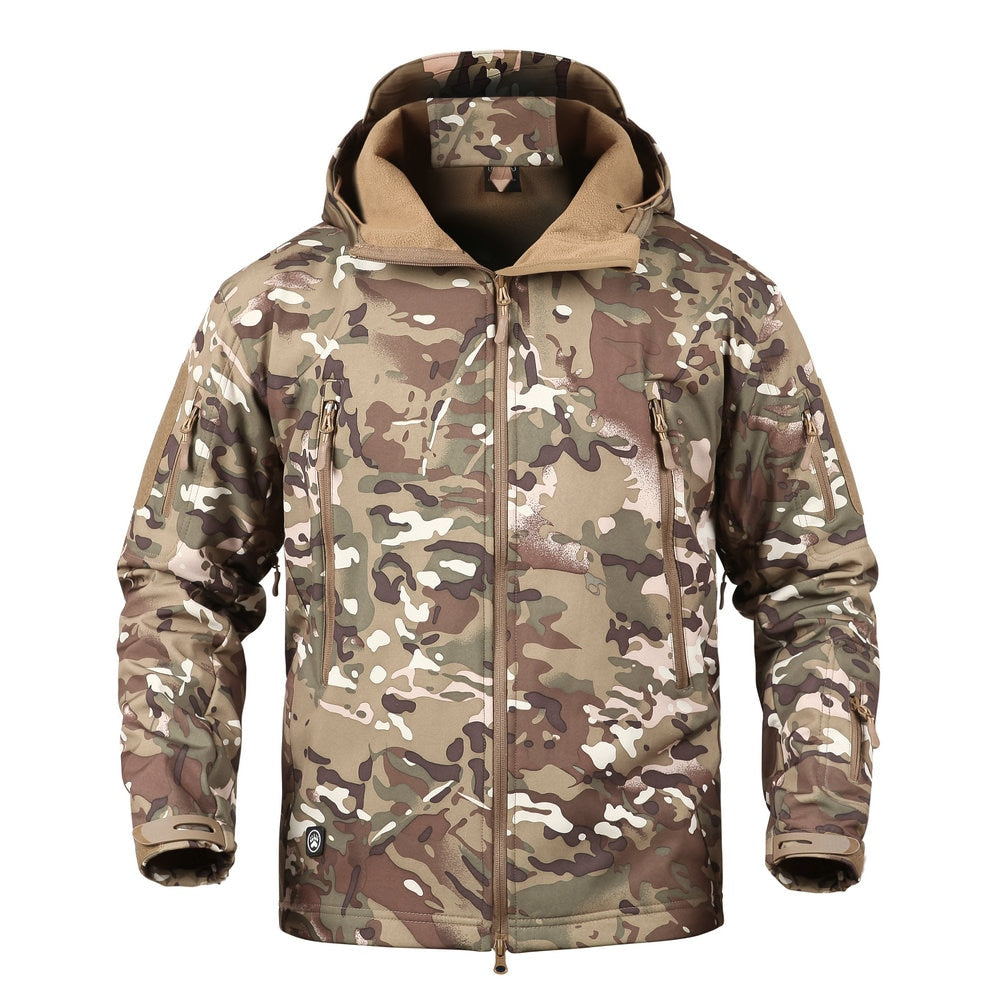 KIICEILING SYP Winter Softshell Fleece lining Jackets With Hooded