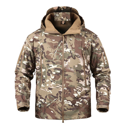 KIICEILING SYP Winter Softshell Fleece lining Jackets With Hooded