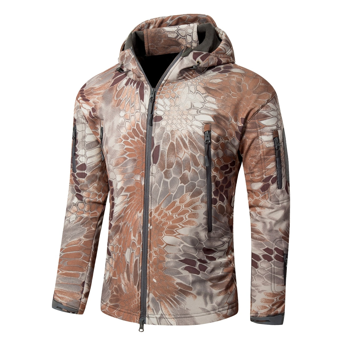 KIICEILING SYP Winter Softshell Fleece lining Jackets With Hooded