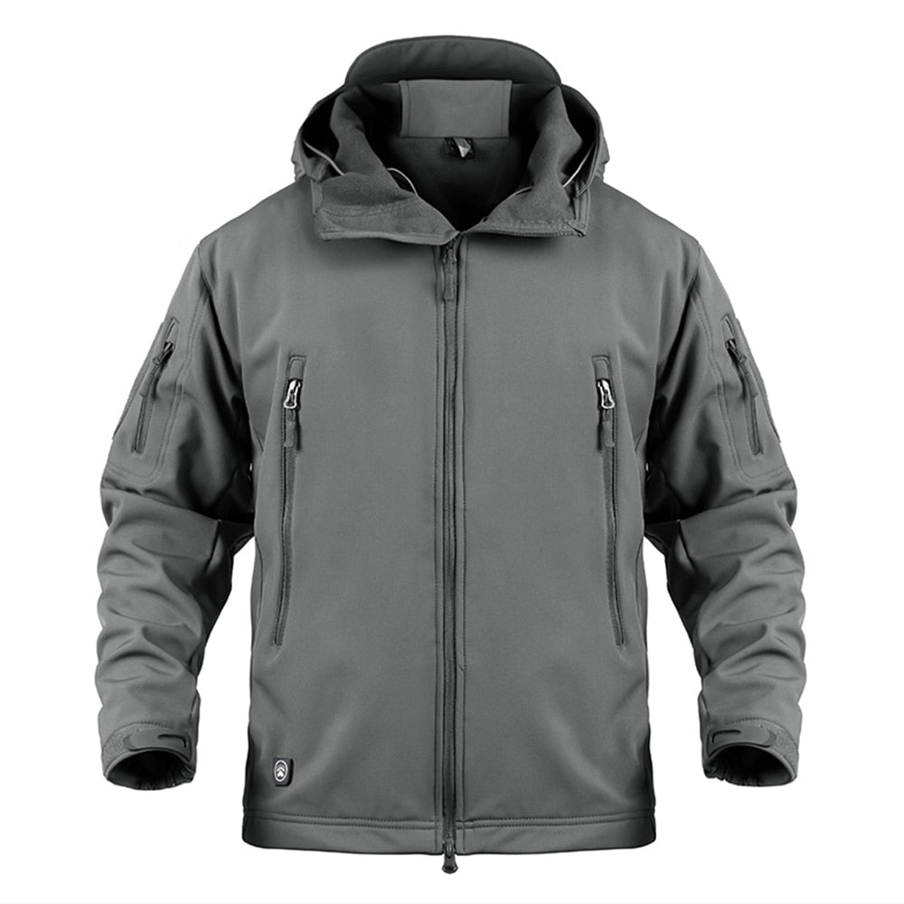 KIICEILING SYP Winter Softshell Fleece lining Jackets With Hooded