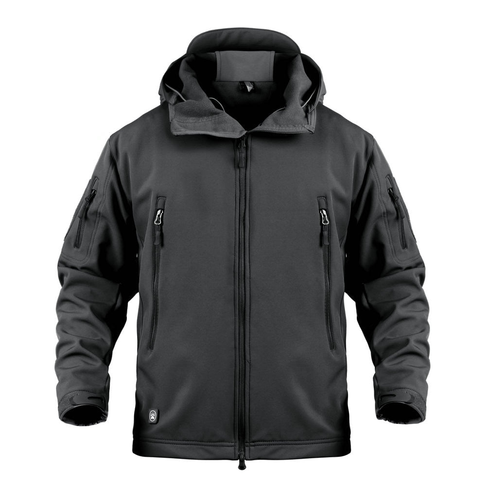 KIICEILING SYP Winter Softshell Fleece lining Jackets With Hooded